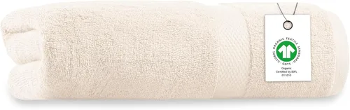 Miniatura 22 de Toalla de baño de felpa de algodón orgánico de lujo Certificado GOTS y OEKO-TEX Toallas de calidad hotelera premium Tecnología Feather Touch