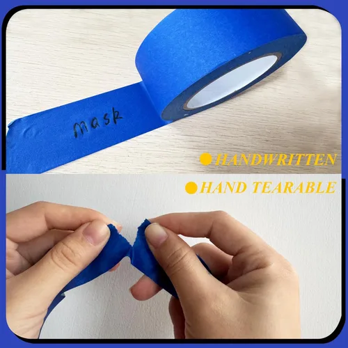 Miniatura 6 de Cintas de Pintores Profesionales de 2 Pulgadas de Ancho (1.88 pulg x 60.1 Yardas x 6 Rollos = 360.6 Yardas), Cinta de Enmascarar Azul, Cinta