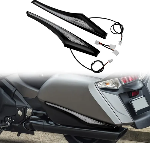 Miniatura 9 de TCT-MOTORPARTS Alforjas Accent Swoop - Luz LED para Honda Goldwing GL1800 F6B 2013-2017 Negro+préstamo claro