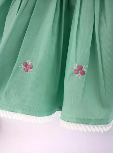 Miniatura 6 de Vestido de pana orgánico hecho a mano para bebé de 0 a 9 meses