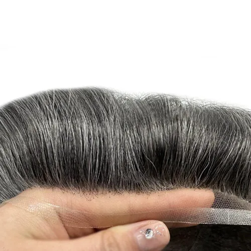 Miniatura 3 de Sistema de reemplazo de cabello humano para hombre, sistema de cabello fino mono para hombre, pelo de tupé recubierto de poliuretano para hombres