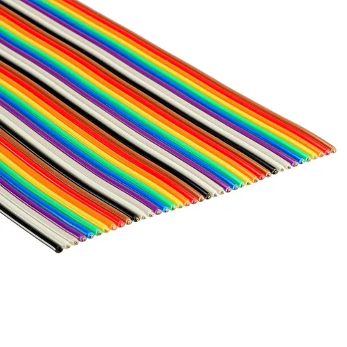 Miniatura 4 de uxcell Echada plana el 3.3 ft del alambre 4.2 ft m del arco iris IDC del cable de cinta 40P largo