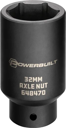 Miniatura 10 de Powerbuilt 647076 - 647076 - Toma de tuerca de eje de 1.142 in, punta extra profunda, quitar tuercas del eje del eje de la rueda delantera, orificio