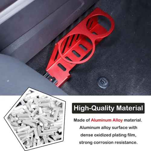 Miniatura 3 de Organizador expansor de portavasos para asiento de pasajero de automóvil compatible con Toyota Tundra 2022-2023 asiento de pasajero de aluminio