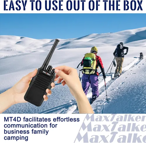 Miniatura 3 de Radios Walkie Talkies de largo alcance: MaxTalker MT4D Walkie Talkies recargables para adultos con auricular mejorado, radio bidireccional de carga