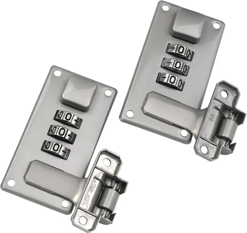 Miniatura 7 de Cerraduras de combinación de equipaje, cerradura de combinación de 3 dígitos, cerradura de contraseña negra para caja de herramientas con cerradura