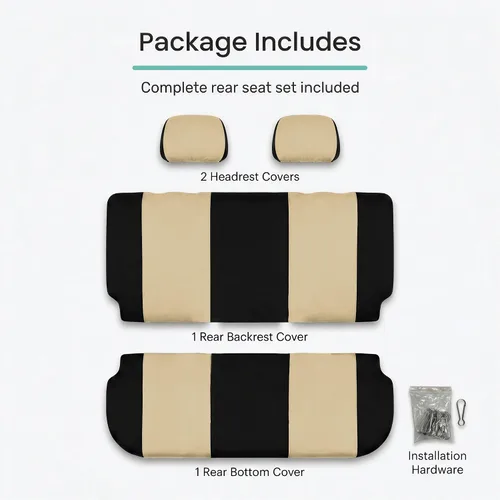 Miniatura 7 de FH Group Funda para Asiento de Coche para Asiento Trasero de Tela - Ajuste Universal para Coches con Banco Sólido, Protector de Asiento de Coche