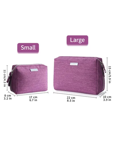 Miniatura 8 de Narwey Bolsa grande de maquillaje de viaje, bolsa organizadora de cosméticos, bolsa de aseo personal, bolsa de maquillaje, bolsa con cremallera