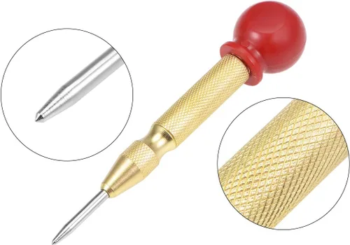 Miniatura 3 de uxcell Herramienta manual automática de impacto ajustable de 5 pulgadas para metal y madera, plástico, acero Cr-V con caja de latón