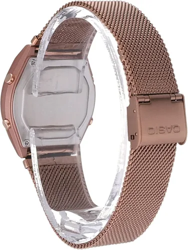 Miniatura 3 de Casio B640WMR-5AV Reloj clásico de acero inoxidable con banda de malla de acero inoxidable para hombre