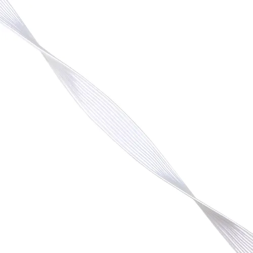 Miniatura 169 de Mandala Crafts - Rollo de cordón elástico plano para costura y manualidades Blanco