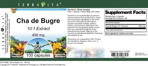 Miniatura 3 de Cha de Bugre 10:1-450 mg (100 Cápsulas, ZIN: 519586)