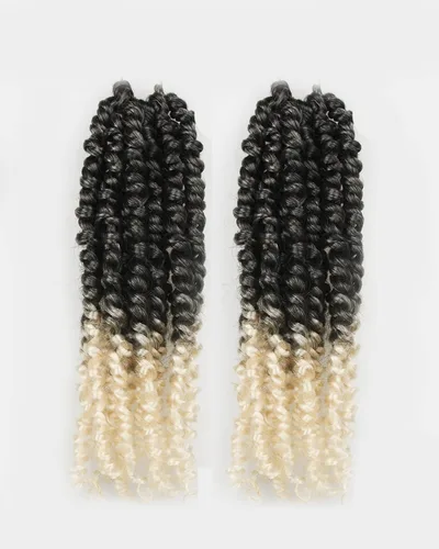 Miniatura 75 de Cabello de Ganchillo Pre-Retorcido Passion Twist para Mujeres Negras y Niños, Cabello Passion Twist Pre-Enrollado Trenzas Bohemias 4 Pulgadas 8