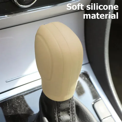 Miniatura 3 de zipelo Paquete de 2 fundas antideslizantes para pomos de palanca de cambios de automóvil, funda de silicona cómoda para palanca de cambios de freno