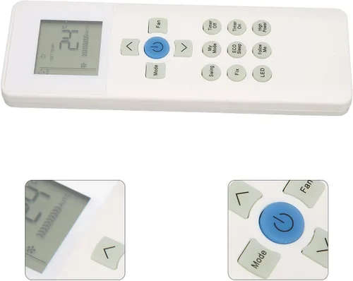 Miniatura 9 de Control remoto de aire acondicionado de repuesto, compatible con múltiples CA, control remoto universal para unidades de aire acondicionado