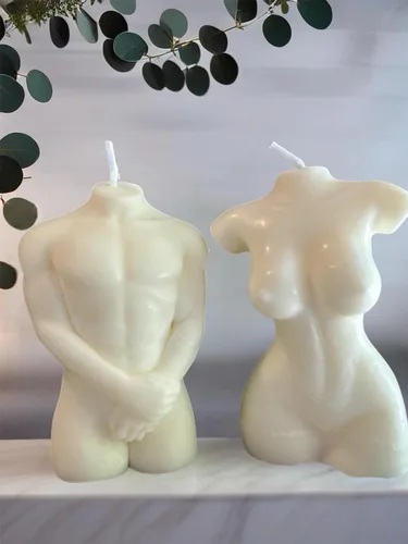 Miniatura 5 de Women&Man Body Shaped Candles 2 pcs, Torso Candle, Naked Body Candles, Man Body Candle, Woman Body Candle, Handmade Soy Wax Candle