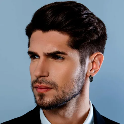 Miniatura 4 de ONESING Juego de 15 pares de aretes para hombre, aretes negros de acero inoxidable, aretes de cruz para hombres y mujeres, hipoalergénicos