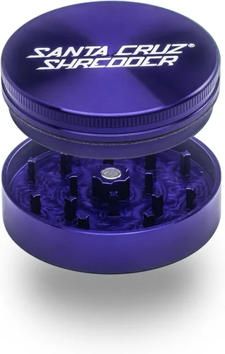 Miniatura 12 de Santa Cruz Shredder Molinillo de hierbas de metal con parte superior moleteada para un agarre más fuerte, 2 piezas de 2.7 pulgadas (gris)