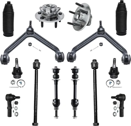 Miniatura 115 de Detroit Axle - Kit de extremo delantero RWD para Chrysler 300 Dodge Challenger Charger Upper Lower Control Arms rótulas de rodamiento de rueda Bujes