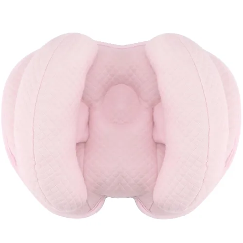 KAKIBLIN Almohada de cabeza para bebé, almohada de cuello de plátano 2 en 1 para bebé, almohadas de cuello para bebés para la silla de paseo, Rosa