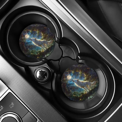 Miniatura 18 de AFPANQZ 250 Years Print Car Coasters for Cup Holders Absorbent Car Accessories 2.8" Car Cup Holder for Women 2 Pack