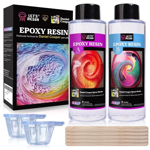 LET'S RESIN Resina Epoxi Sin Burbujas, Kit de Resina Cristalina Transparente de 23oz para Manualidades, Joyería, Arte, Fundición, Kit de Arte DIY