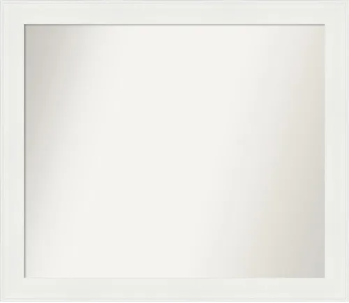 Miniatura 286 de Amanti Art Espejo de baño blanco para sobre el fregadero, 24 x 24 pulgadas, hecho a medida, espejo de tocador cuadrado blanco estrecho, marco
