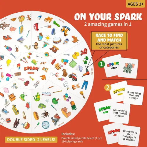 Miniatura 2 de Juego a juego de juegos de mesa preescolares para niños 2 en 1, juegos de coincidencias y categorías, materiales de terapia del habla