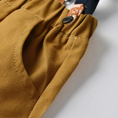 Miniatura 6 de Moyikiss Studio Conjunto de traje con tirantes y corbatín, para niño y bebé