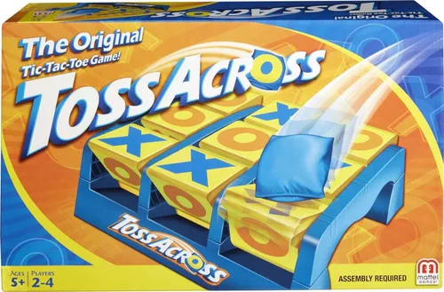 Mattel Games Toss Across - Juego al aire libre para niños, juego de lanzamiento de costales de frijoles para campamentos y noches familiares,