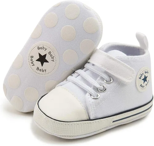 KIDSUN zapatos deportivos altos hasta el tobillo para bebés, niños y niñas con suela antideslizante, suaves, para recién nacidos, zapatos