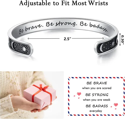 Miniatura 4 de TONY & SANDY - Brazaletes motivacionales para mujeres, adolescentes o niñas, regalos de cumpleaños personalizados para mamá, hija, hermana o amigas