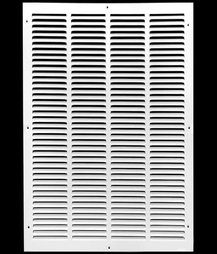 Miniatura 80 de HVAC Premium 30' x 10' [Abertura de conducto] Rejilla de aire de retorno de acero estampado plano - Pared lateral y techo - Cubierta de conducto
