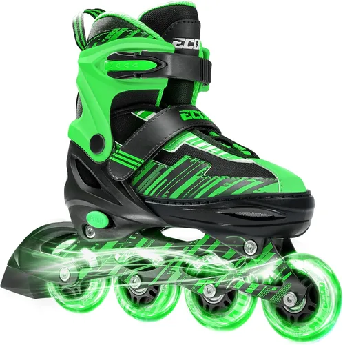 Patines en línea ajustables para niños y niñas de 5-8 y 8-12 años con ruedas iluminadas, patines para niños de 4-12 años, patines para adolescentes