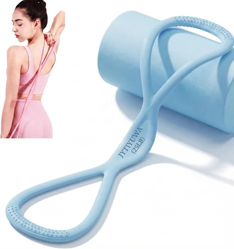 Bandas de resistencia con asas, figura 8, bandas elásticas de fitness, banda de ejercicio para el hogar, yoga, gimnasio, entrenamiento