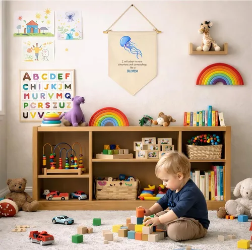 Miniatura 7 de Decoración de animales marinos, letrero de bandera del océano, regalos para bebés, niños y niñas, banderines para decoración de pared, regalos