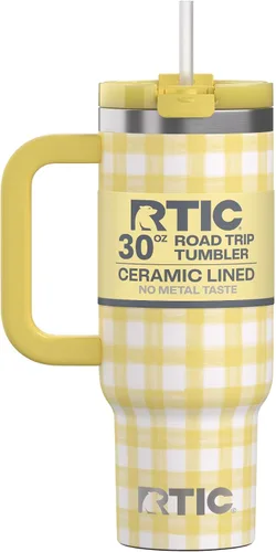 Miniatura 54 de RTIC Vaso Tumbler de Viaje por Carretera de 30 oz con Doble Pared Revestido de Cerámica Aislado Taza Portátil de Café de Viaje de Acero Inoxidable