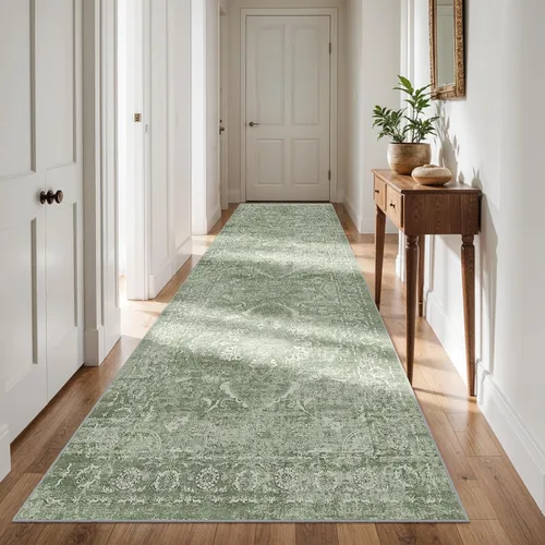 Miniatura 53 de Alfombra de área de entrada de 2 x 3 pies lavable - Alfombra de entrada pequeña neutra, alfombra de cocina, alfombra de pasillo vintage suave