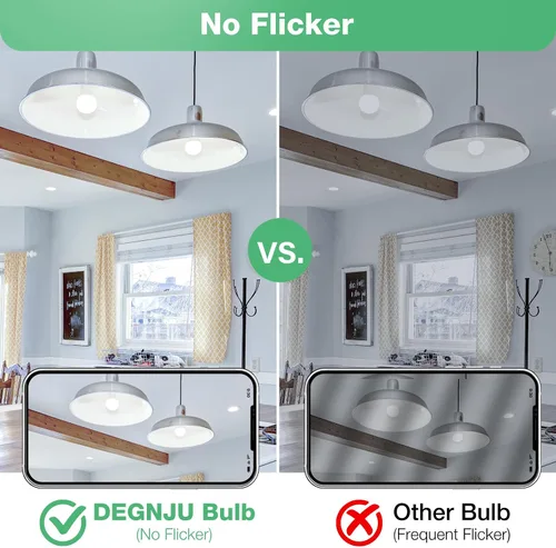 Miniatura 5 de Bombillas LED A19 DEGNJU, equivalentes a 100 vatios, luz diurna de 5000 K, 1500 lúmenes, base estándar E26, no regulables, bombillas LED de 13 W