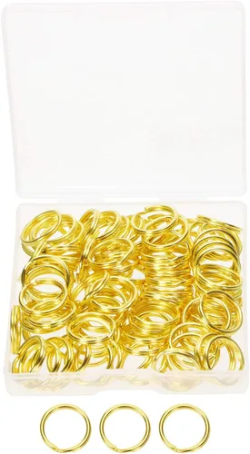 Shapenty Mini llavero de metal dividido con cadena de eslabones para llaves de oficina en casa, organizadas, fabricación de joyas, pestañas con