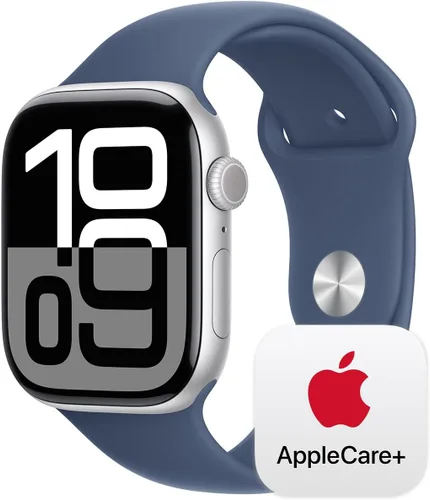 Miniatura 27 de Apple Watch Series 10 (42 mm, GPS) con caja de aluminio negro azabache, correa deportiva negra, S/M monitor fitness, app ECG, pantalla Retina Caja