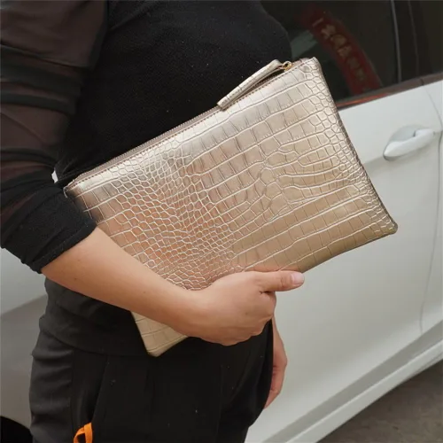 Miniatura 2 de Bolso de piel sintética para mujer, grano de cocodrilo