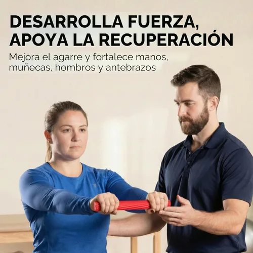 Miniatura 4 de THERABAND FlexBar - Barra para terapia de codo de tenista, alivia el dolor de la tendinitis y mejora la fuerza de agarre, barra de resistencia