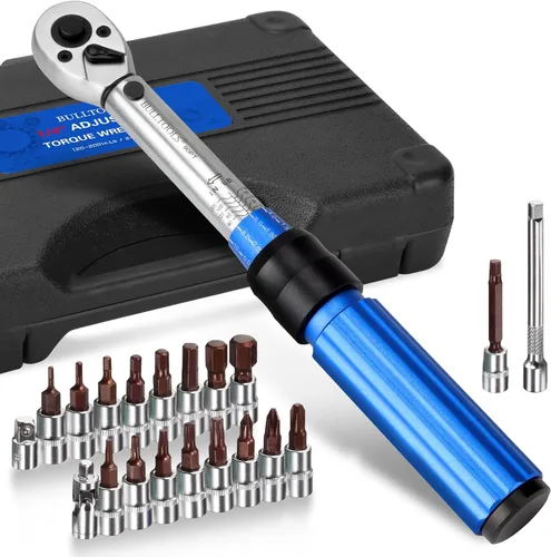 Miniatura 12 de BULLTOOLS Juego de llaves dinamométricas de clic de 1/2 pulgada, llave dinamométrica ajustable de 90 dientes de doble dirección con hebilla Unidad