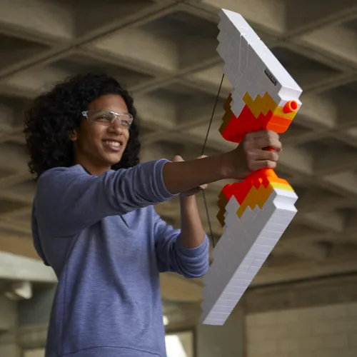 Miniatura 10 de Nerf Minecraft Sabrewing Arco Lanzador Motorizado, 8 Dardos Elite, Clip de 8 Dardos, Lanzadores de Espuma de Juguete Eléctricos Totalmente