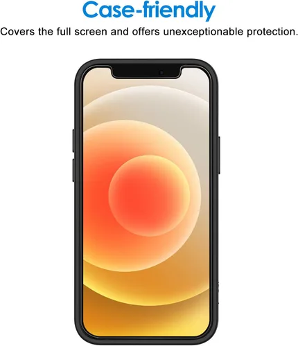 Miniatura 3 de JETech Protector de pantalla para iPhone 12/12 Pro de 6.1 pulgadas, película de vidrio templado, paquete de 3