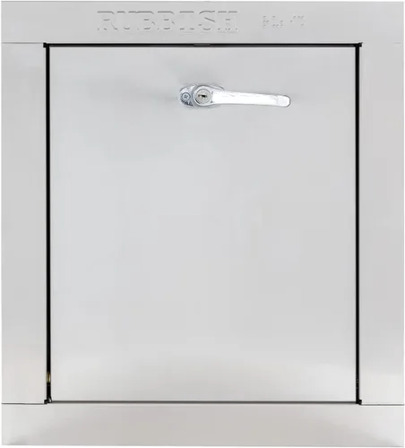 Miniatura 9 de Puerta universal de acero inoxidable compatible con ADA – Bisagra inferior, 21 pulgadas de ancho x 18 pulgadas de alto, cierre automático