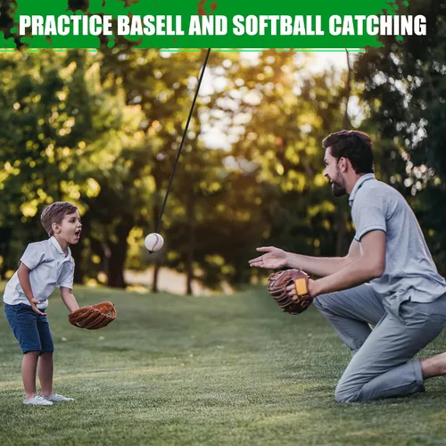 Miniatura 3 de Entrenador de swing de bateo de béisbol y softbol, mejora las habilidades de golpe con cuerda de golpeo de béisbol y lanzamiento para ejercicios
