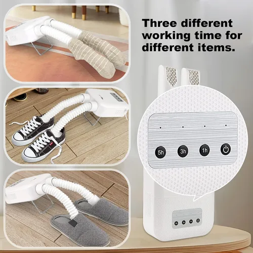 Miniatura 5 de KOODER Secador de botas secador de zapatos y guantes con temporizador secado rápido elimina la humedad y el olor Blanco