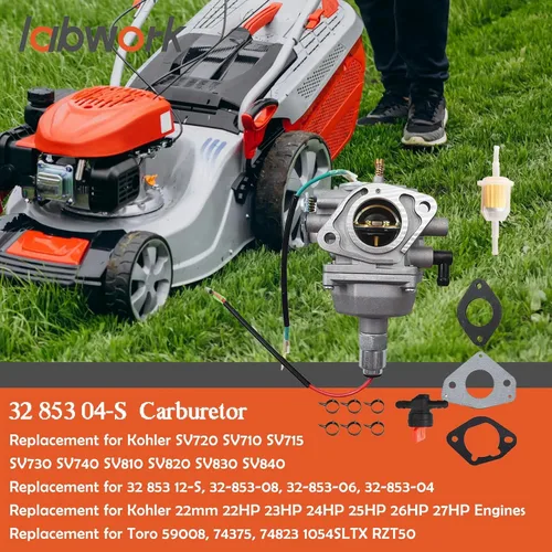 Miniatura 3 de Labwork Repuesto de carburador 32 853 12-S para 32-853-08 32-853-06 32-853-04 Reemplazo para Kohler SV725 SV730 SV735 SV740 SV830